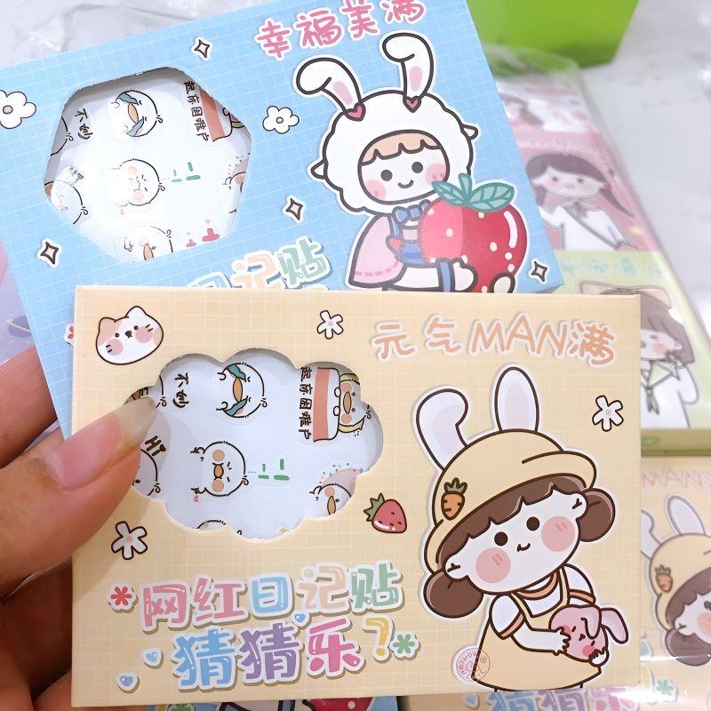 hộp 30 bộ dán sticker hình thú thỏ đáng yêu Mẫu Mới Nhất