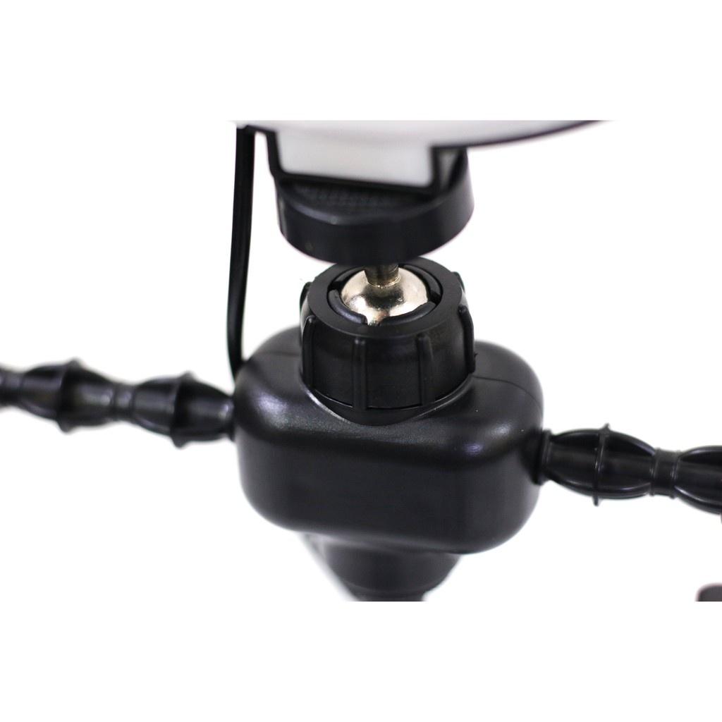 Giá Đỡ 2 Điện Thoại Livestream Có Đèn Led, Kẹp Điện Thoại Để Bàn Quay Video Tiktok Có Đèn Led 3 Màu - Có Video, Ảnh Thật