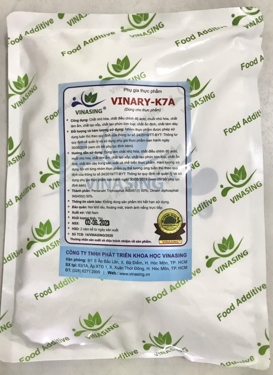 Phụ gia làm xốp cho chả lụa, chả cá, xúc xích - Vinary K7A