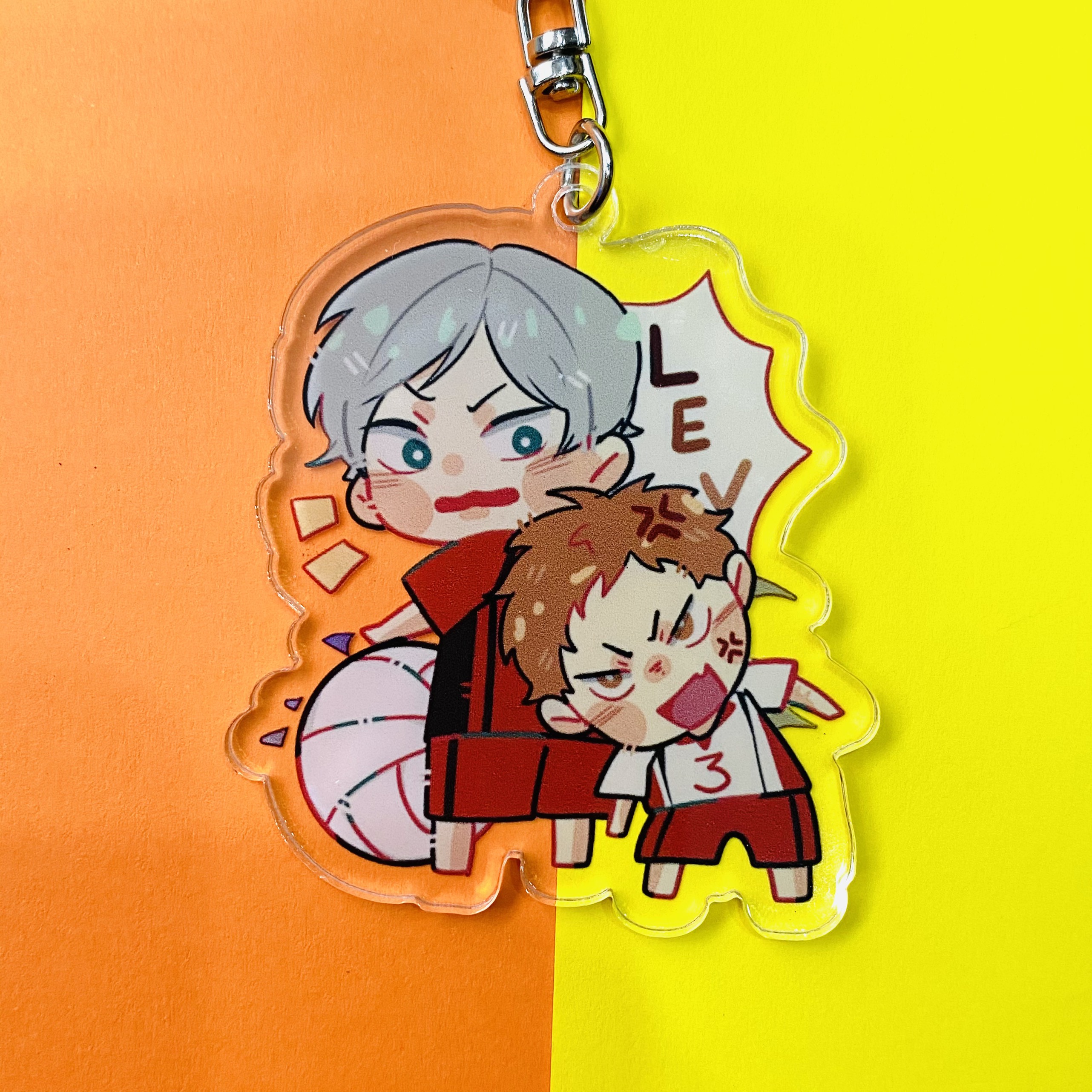 ( Mica trong acrylic ) Móc khóa Haikyuu!! Vua bóng chuyền ver couples quà tặng xinh xắn dễ thương chibi anime (MẪU GIAO NGẪU NHIÊN)