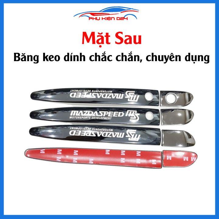 Ốp tay nắm hõm cửa chống trầy Mazda CX8 CX-8 2018-2019-2020-2021-2022 vân cacbon/titan/mạ crom bảo vệ cửa xe ô tô