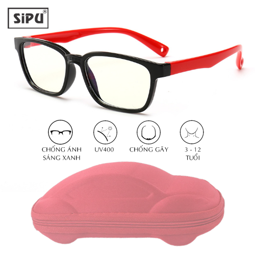 Mắt Kính Trẻ Em SiPU Chính Hãng MK10 Chống UV400 + Chống Ánh Sáng Xanh + Chống gãy - Bé Trai Bé Gái