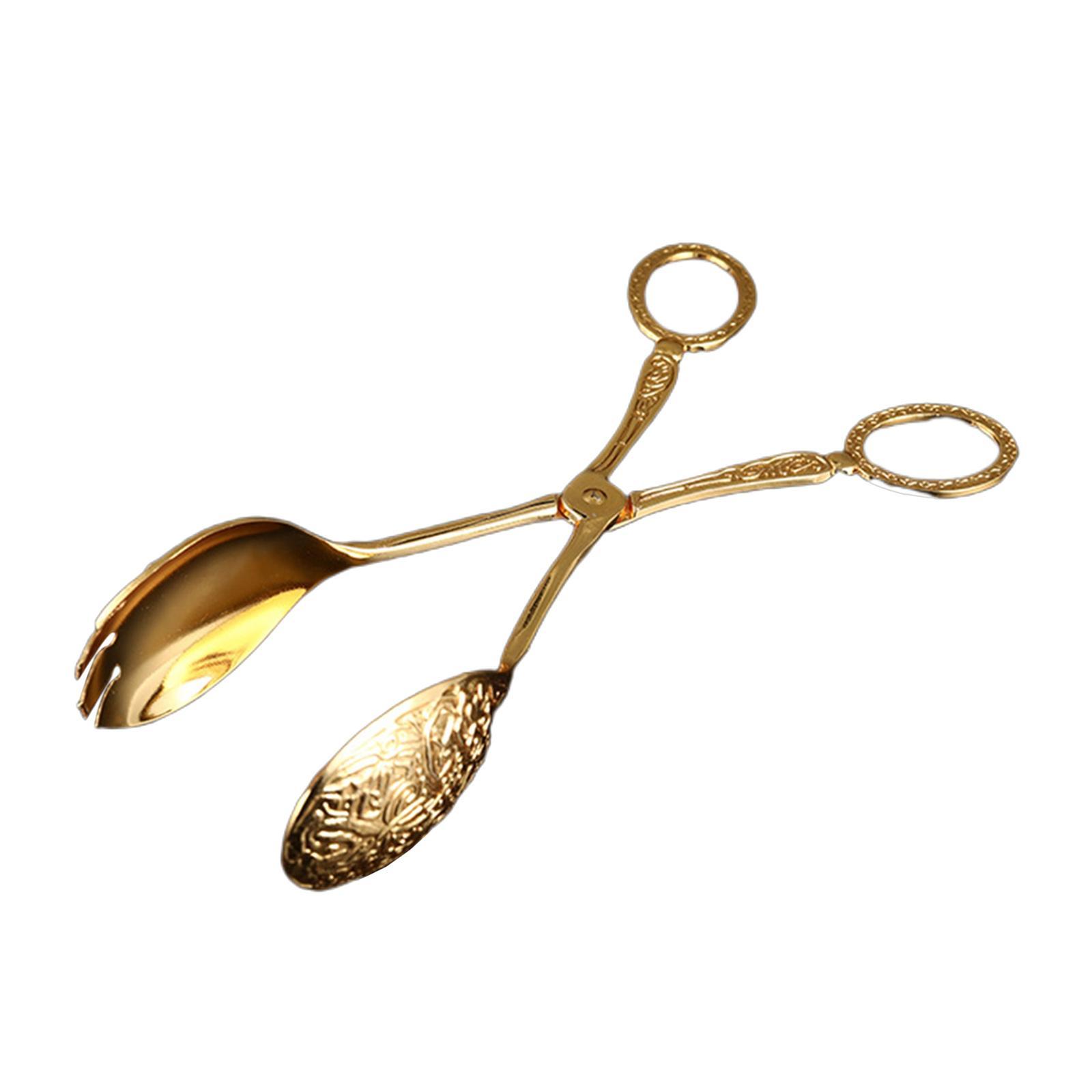 2x 23cm/9.1 inch Classic Kitchen Buffet Tongs Food Serving Tongs Salad Tongs
