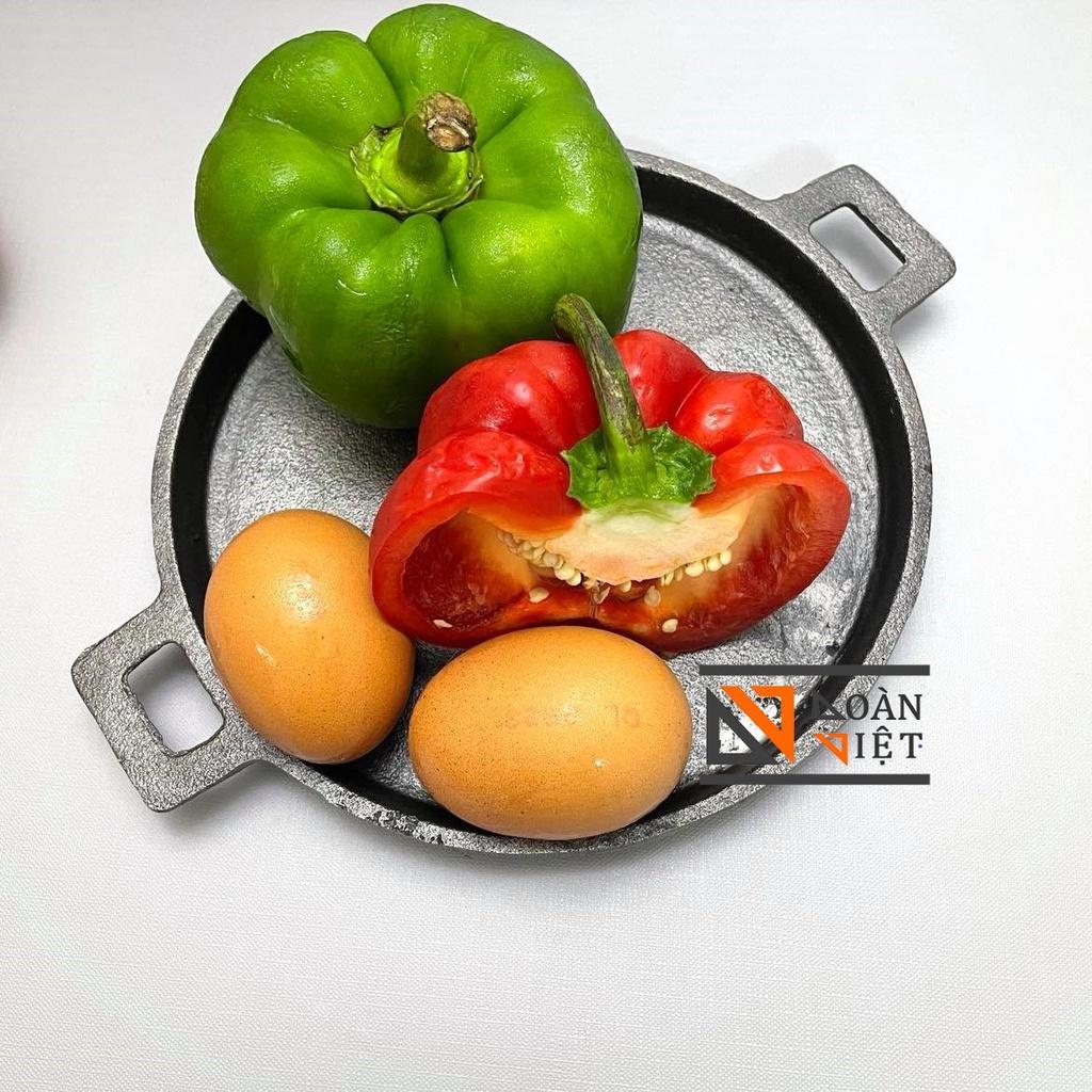 Chảo BÁNH XÈO MIỀN TRUNG, ỐP LA, BÍT TẾT, BBQ. Gang ĐÚC NGUYÊN KHỐI , nặng tay , chất lượng - Size 16cm, 18cm