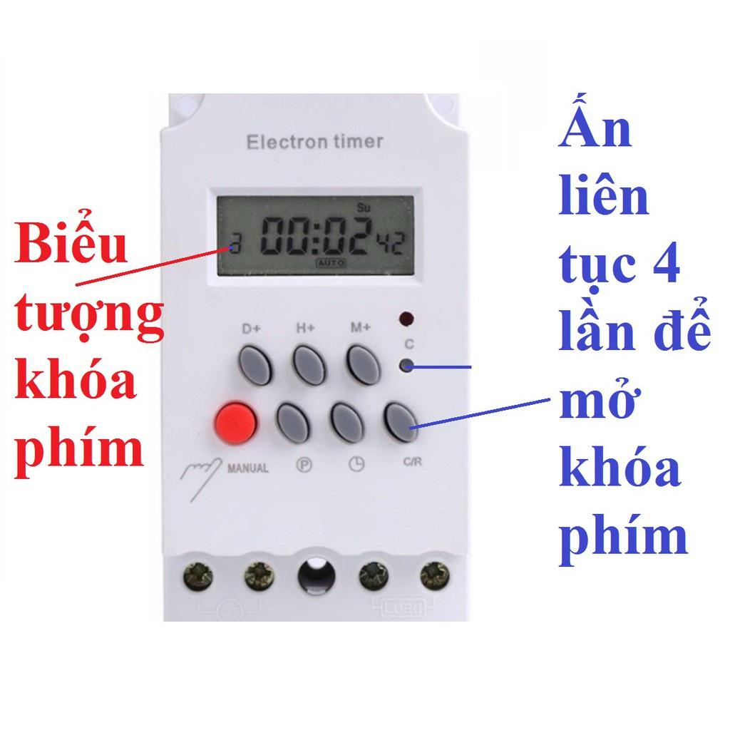 Thiết bị hẹn giờ bật tắt máy bơm nước đèn đường công suất lớn 3000W KG316T-II 16 lần trong 1 ngày công tắc hẹn giờ