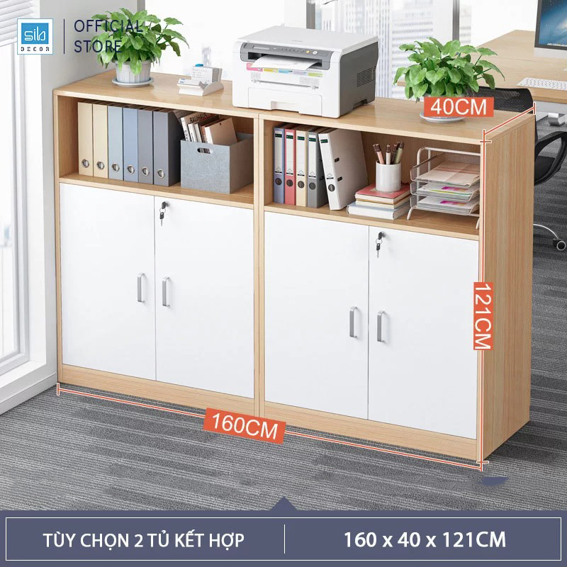 Tủ Hồ Sơ Văn Phòng Nhỏ Gọn Có Khóa Tiện Lợi Thương Hiệu SIB Decor