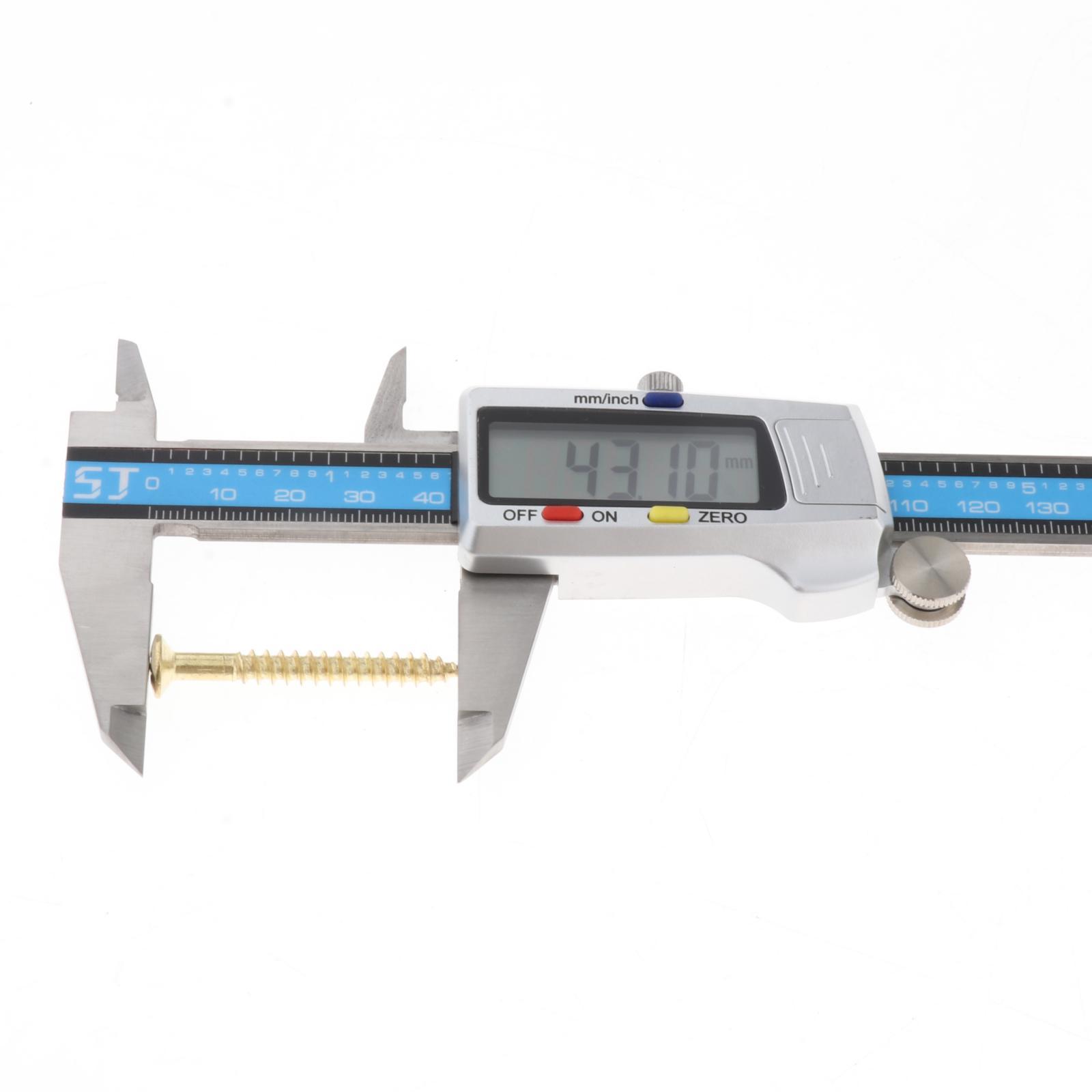 Electronic Digital Vernier Caliper, with Large LCD Screen and 150mm 0-6" Inch/Metric Conversion, Stainless Steel, Water Resistant