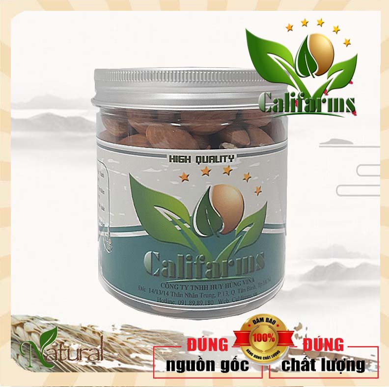 Hủ 250g nhân óc chó Mỹ + Hũ 250g hạnh nhân không vỏ Califarms