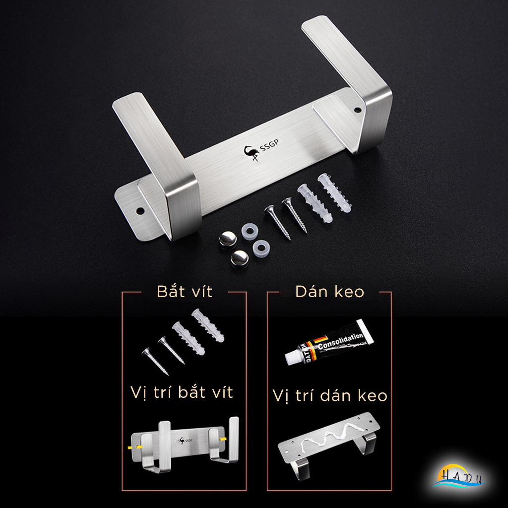 Móc Dán Tường Inox 304 Cao Cấp Đạt Chất Lượng Đức SSGP