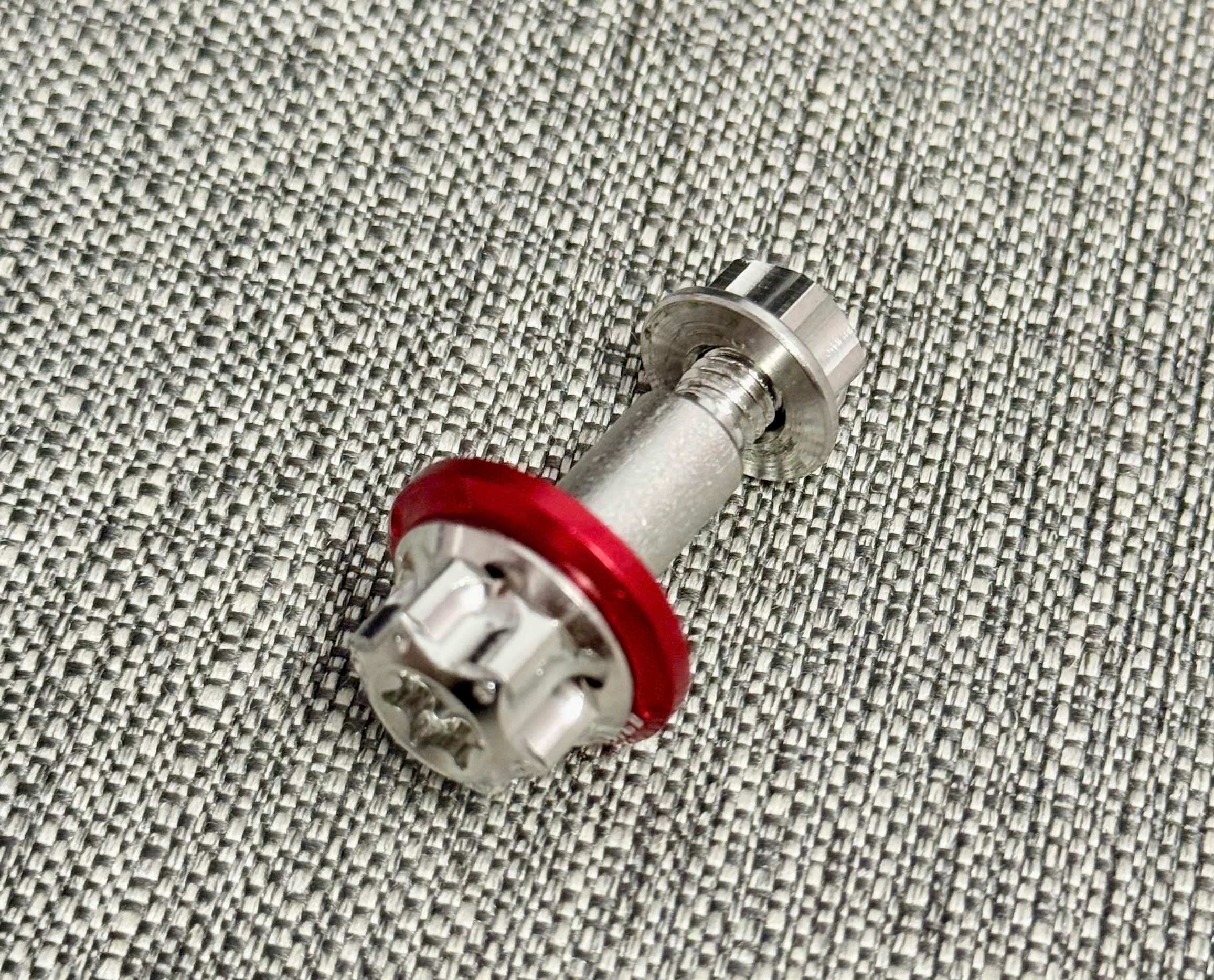 Ốc tay thắng đĩa kiểu SALAYA kèm tán hở 6li và long đền đỏ kitaco gắn Tay Thắng Đĩa xe máy Sirius,Exciter,Winner,Pcx