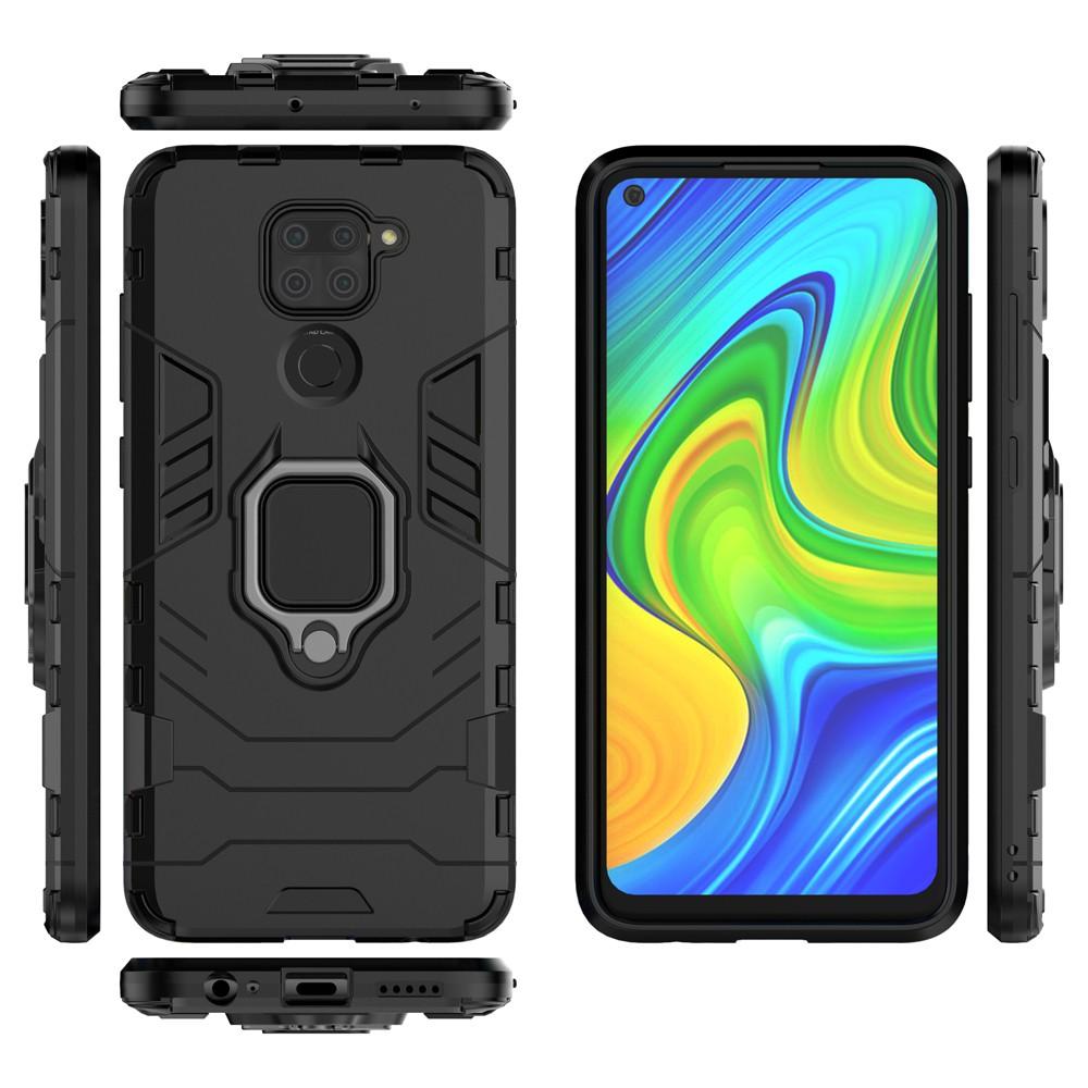 Ốp lưng cho Xiaomi Redmi Note 9 10X 4G iron man chống sốc kèm nhẫn xoay chống xem video bảo vệ camera