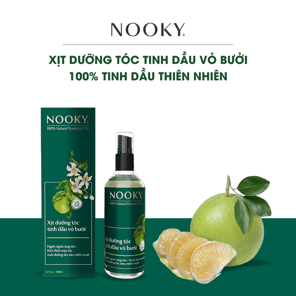 [200ml] Bộ 2 Chai xịt tóc tinh dầu bưởi Nooky | Chai 100ml