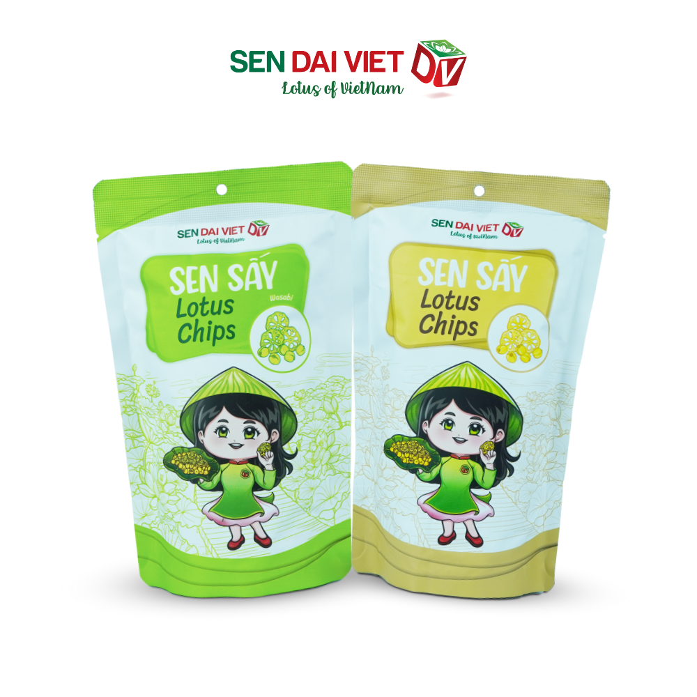 [Combo Tiết Kiệm] Sen Sấy- Nguyên vị, Vị Wasabi, ĐV- Sen Đại Việt -2 Gói-Gói 30g- Date Mới Nhất