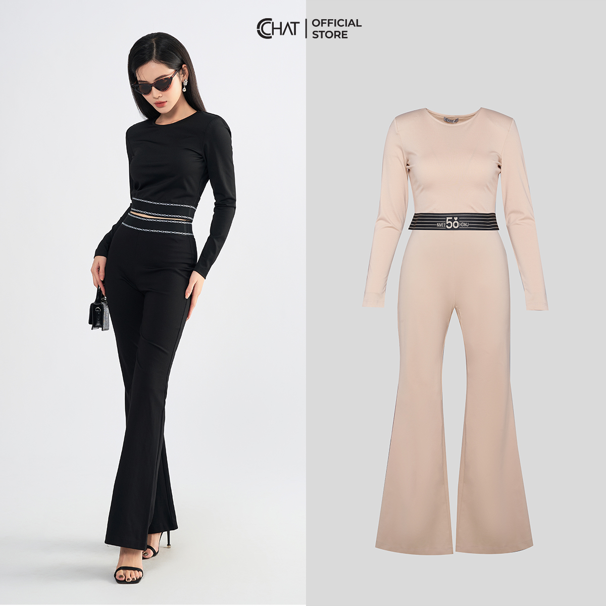 Sét Đồ Nữ  Quần Vẩy Cạp Chữ Chất Cotton Cao Cấp 22BDC2015OT