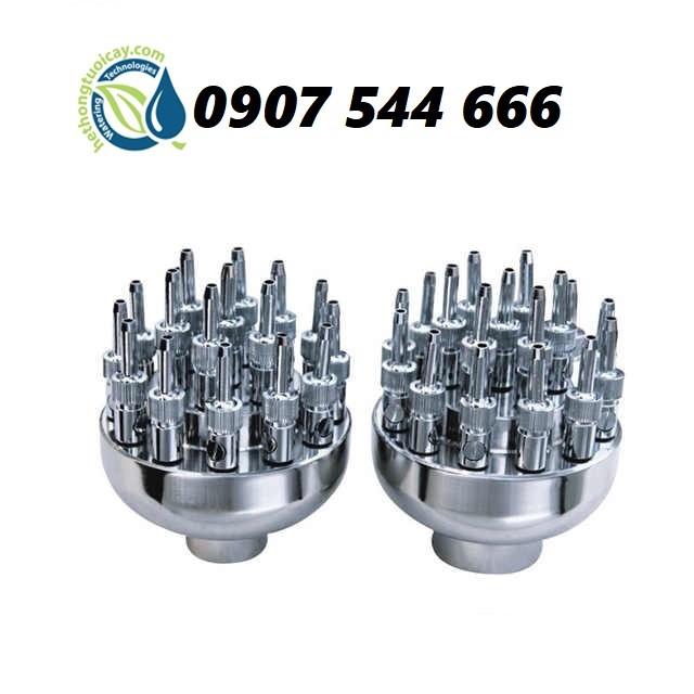 Đầu phun nước hình bông hoa 16 tia INOX phi 34mm