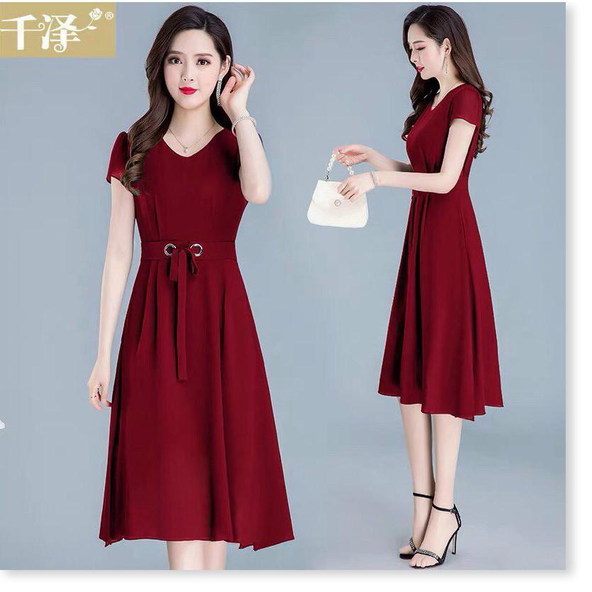 Đầm poly 2 da nữ dự tiệc siêu sang cho các chị em lựa chọn KHANH AN FASHION