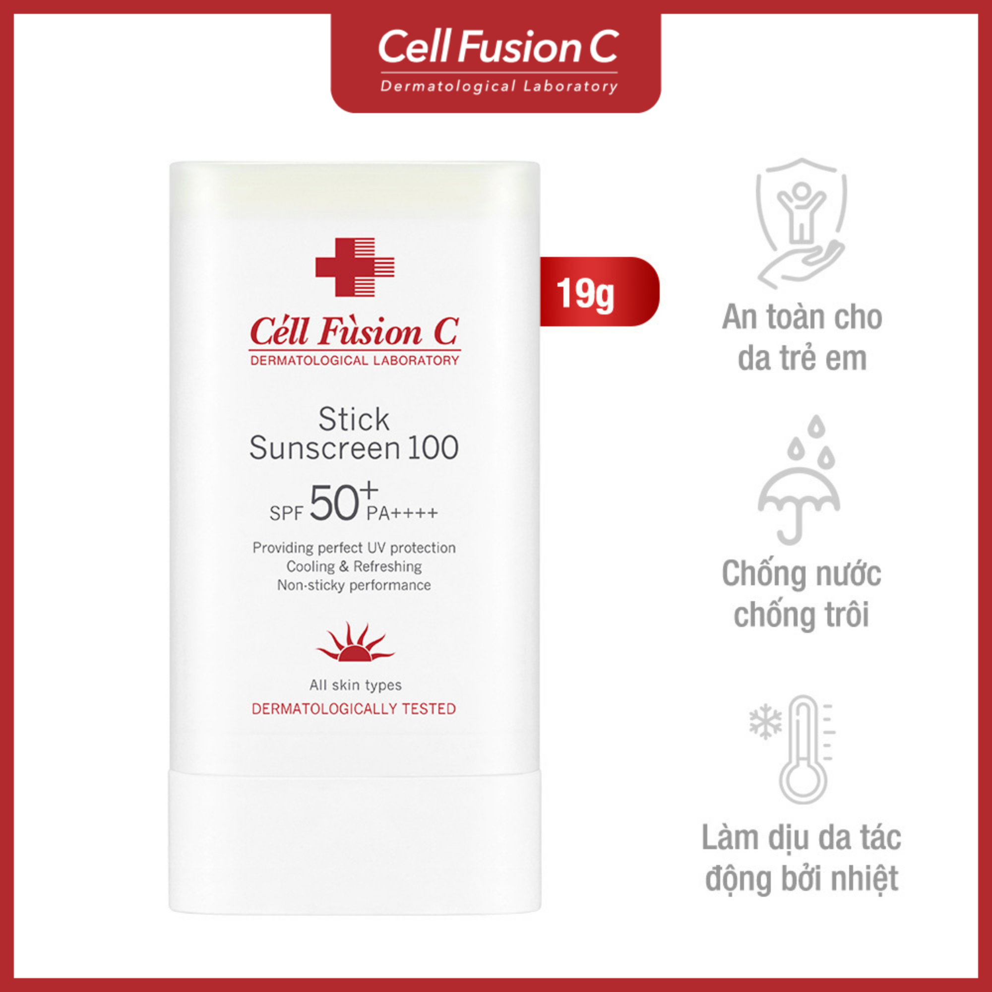 Sáp Chống Nắng Dạng Thỏi Cho Mọi Loại Da Cell Fusion C Stick Sunscreen 100 SPF 50+/PA++++ (19g)