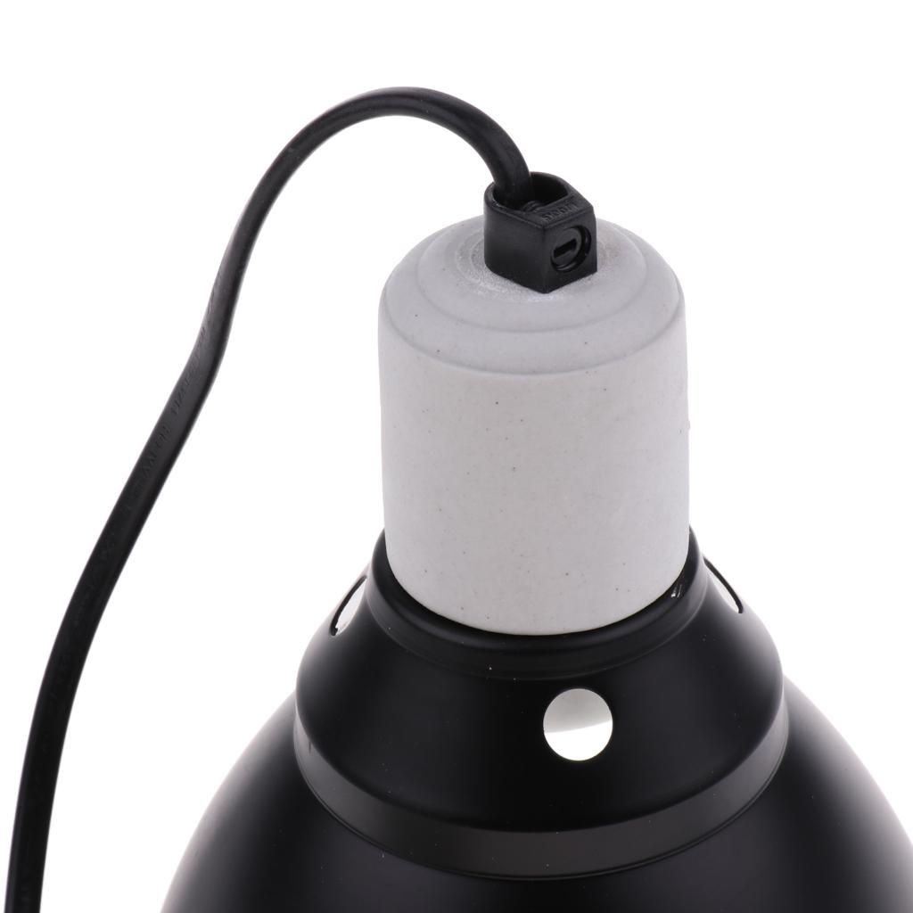 E27 Light Dome Reflector Reptile Bulb Holder Tortoise Lamp Holder EU Plug