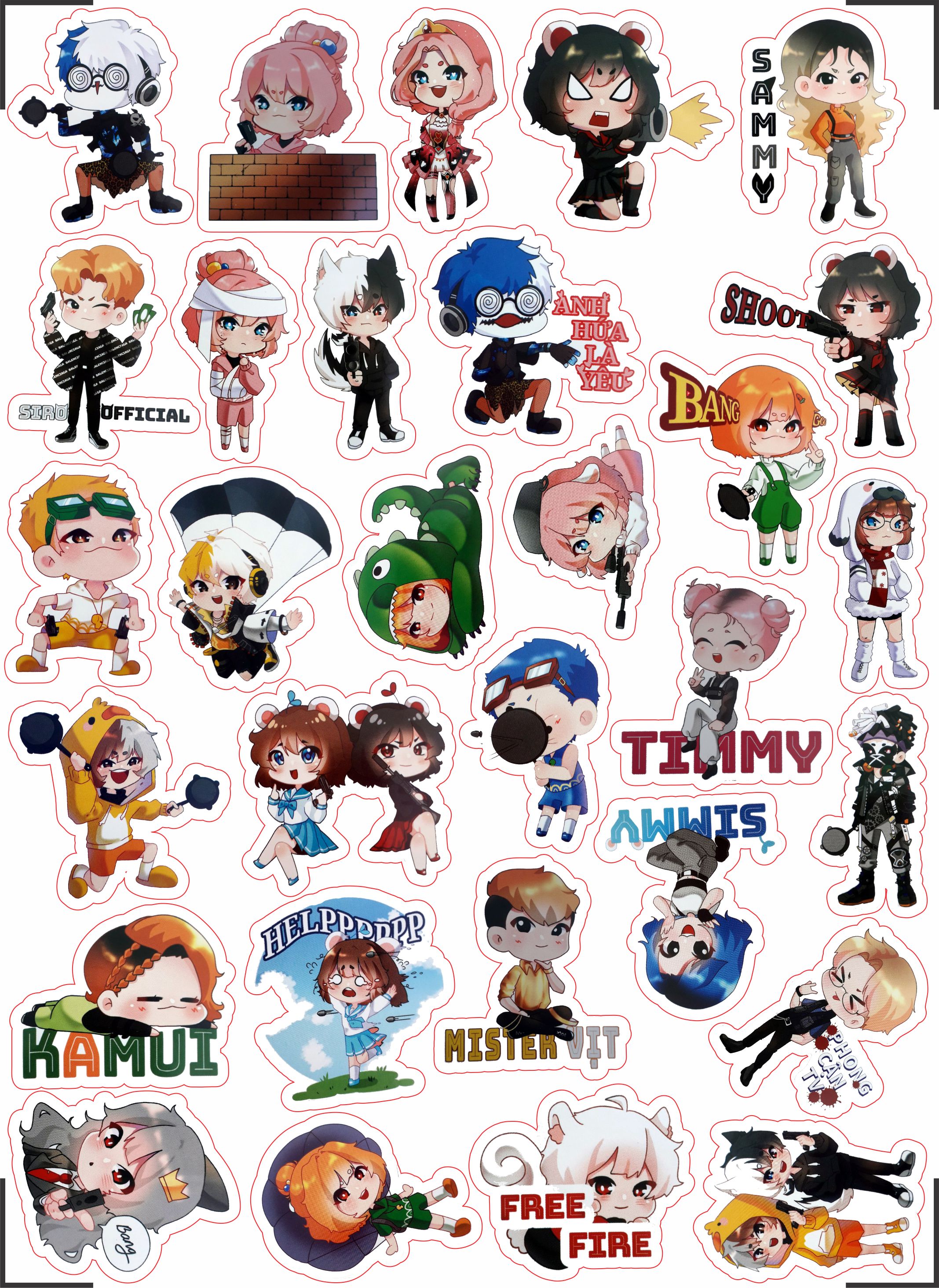 Set 60 Sticker Hero Team Đại Chiến