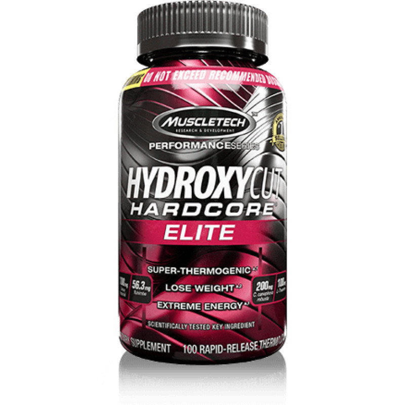 Thực phẩm bổ sung Đốt Mỡ Giảm Cân - Hydroxycut Hardcore Elite 100 -120 viên - Hàng Chính Hãng Muscletech - USA - Dành cho người muốn giảm mỡ thừa, đốt cháy mỡ trong quá trình tập luyện