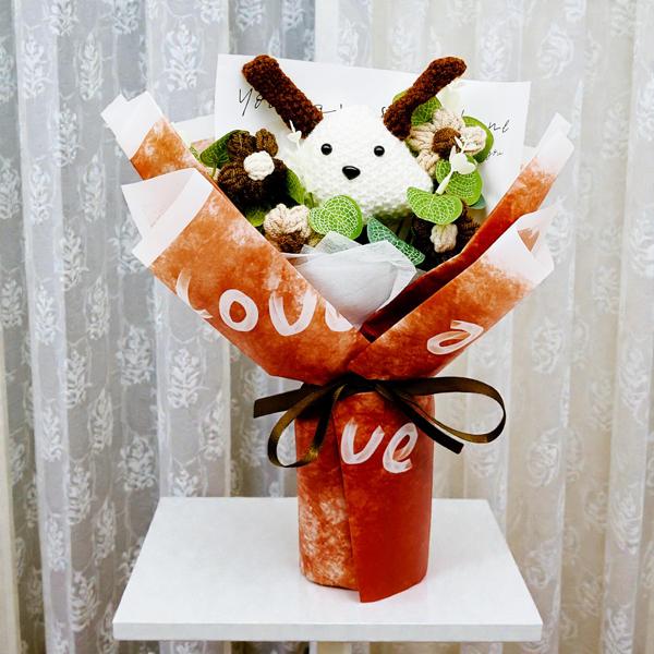 Hoa Len Nâu Kèm Gấu Valentine - MQ00143