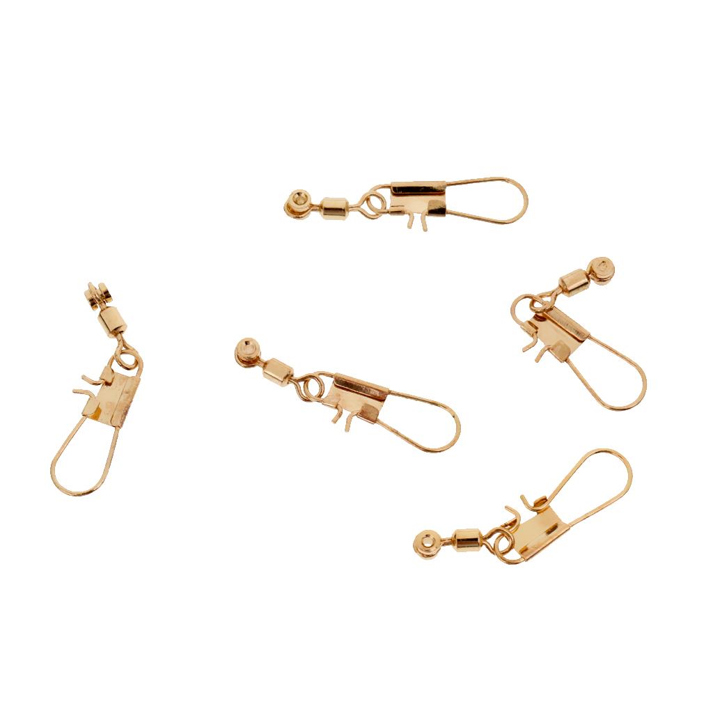 Pack of 5 Pieces Fishing Connector Space Beans Stopper Rolling Swivel Fishing Tackle Tool