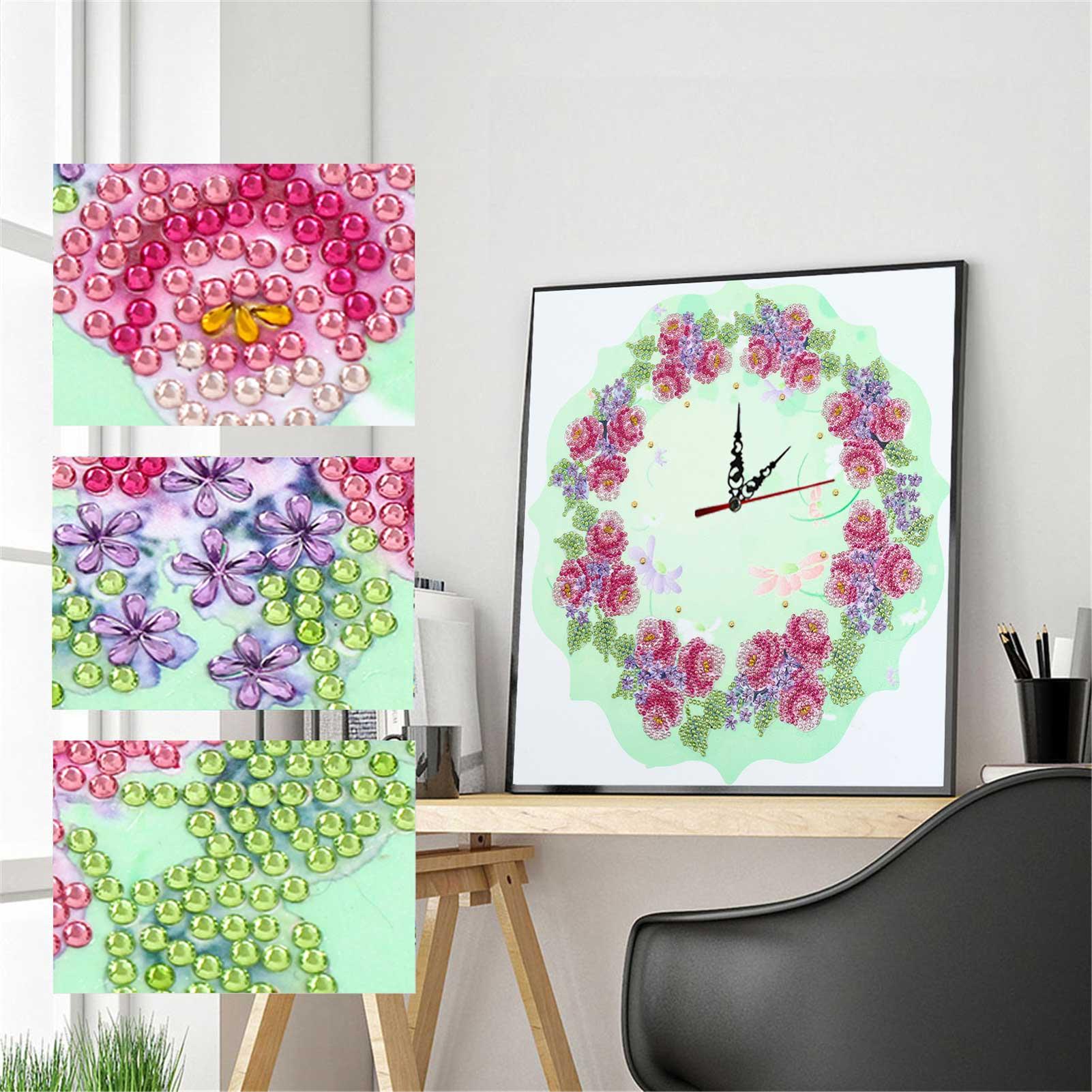 Bộ tranh đính đá 5D tự làm mẫu đồng hồ treo tường