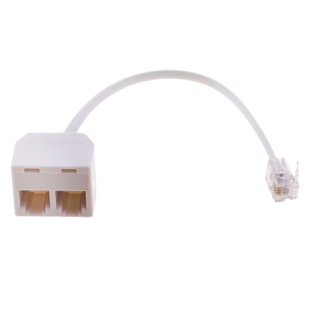 6P4C RJ11 Telephone Phone  Modular   Splitter Fe to