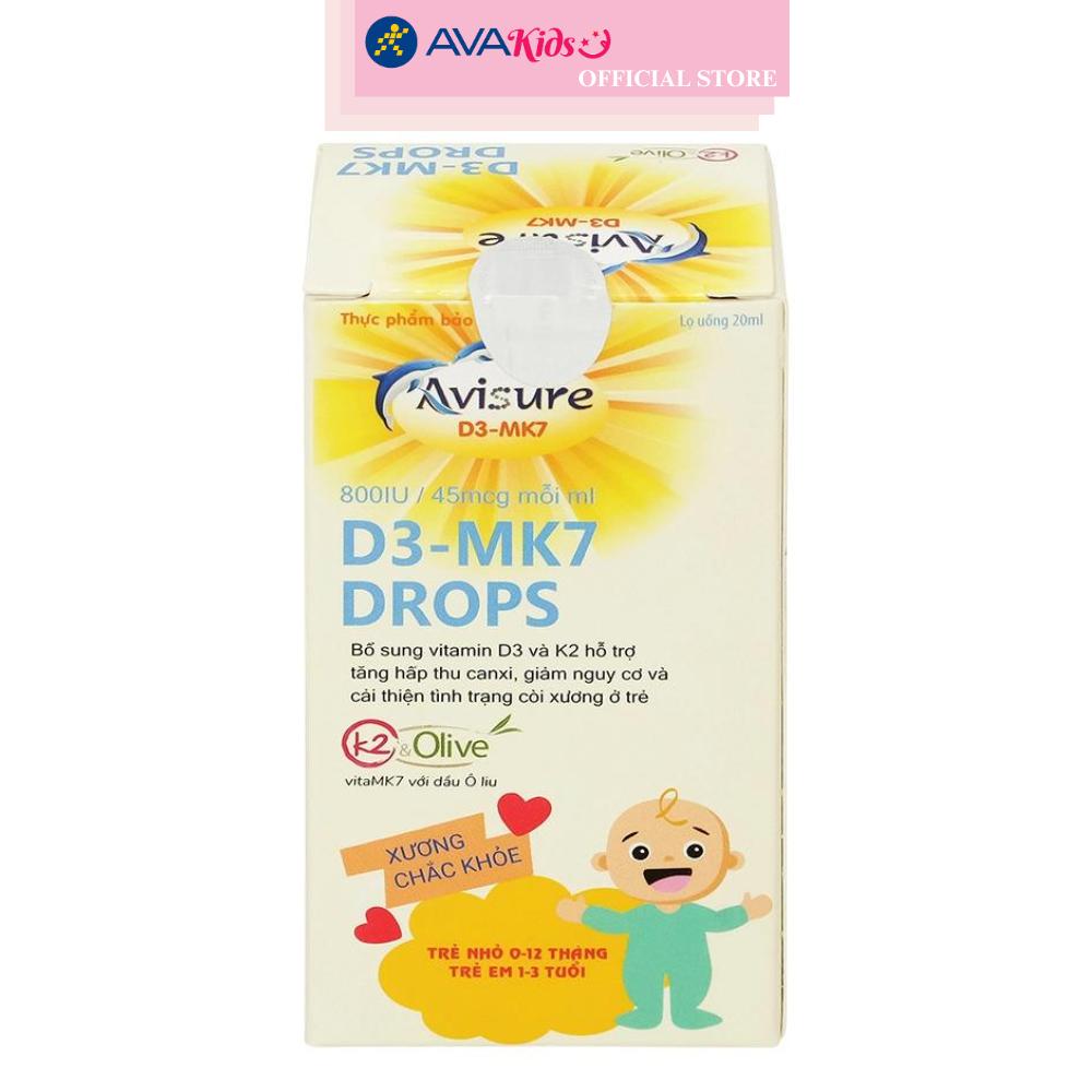 Siro Avisure D3-MK7 hỗ trợ hấp thu canxi 20 ml (từ 0 tháng)