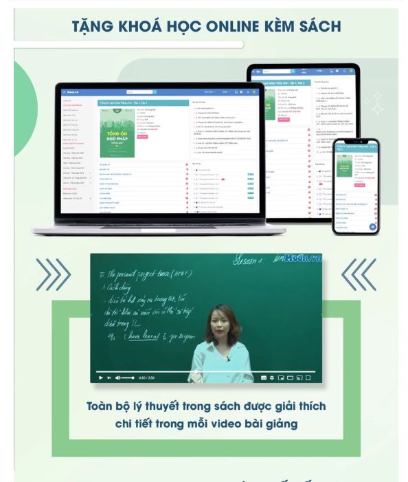 Tổng ôn ngữ pháp tiếng anh tập 1 &amp; 2, 30 chuyên đề ngữ pháp cô Trang anh ( Bản đặc biệt ) - MoonBook