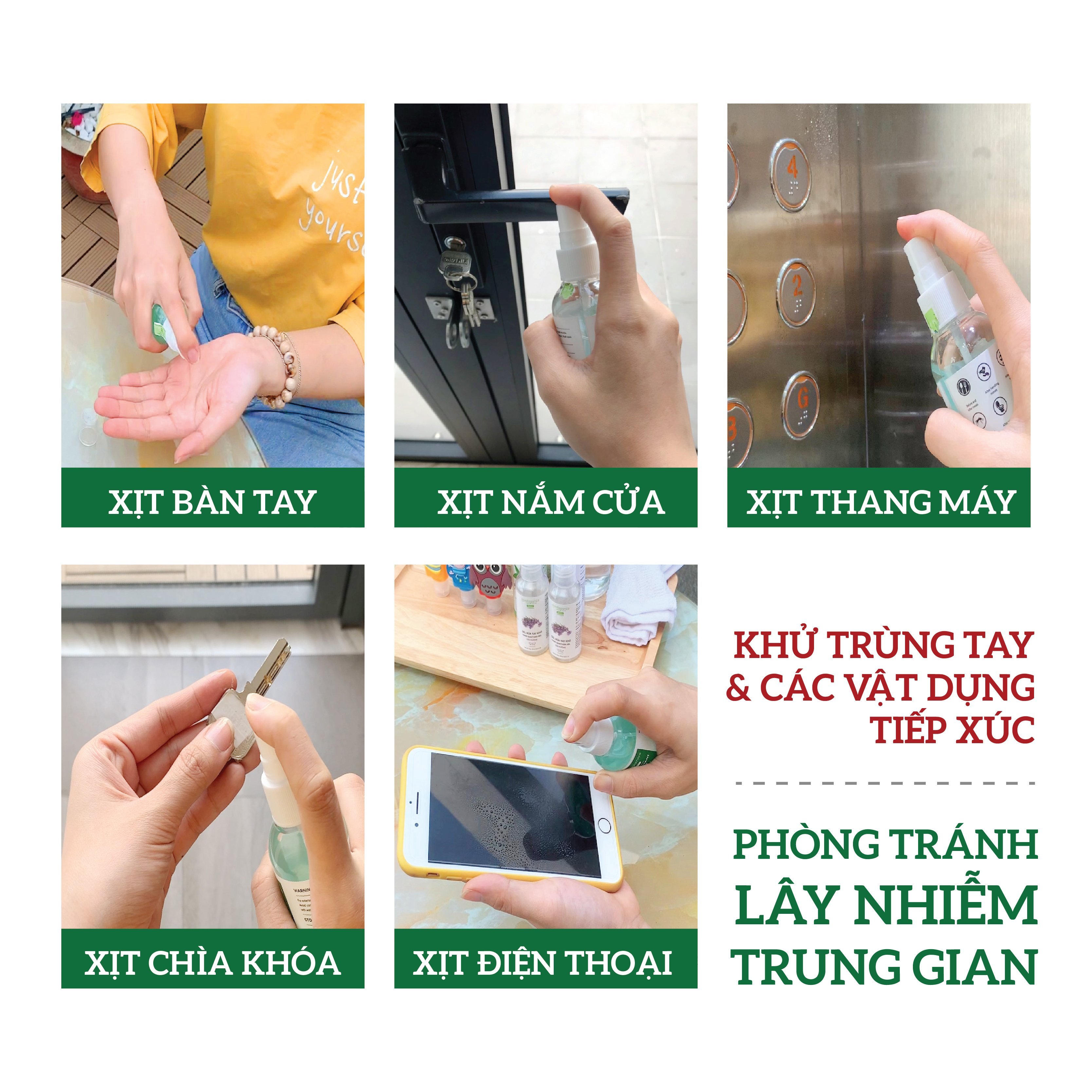 (SIZE LỚN) Nước Rửa Tay Khô Bạc Hà Sát Khuẩn, Làm Sạch Vượt Trội, Dưỡng Ẩm Không Gây Khô Da MILAGANICS 5LIT (Can) - Kèm Bình Xịt Chiết