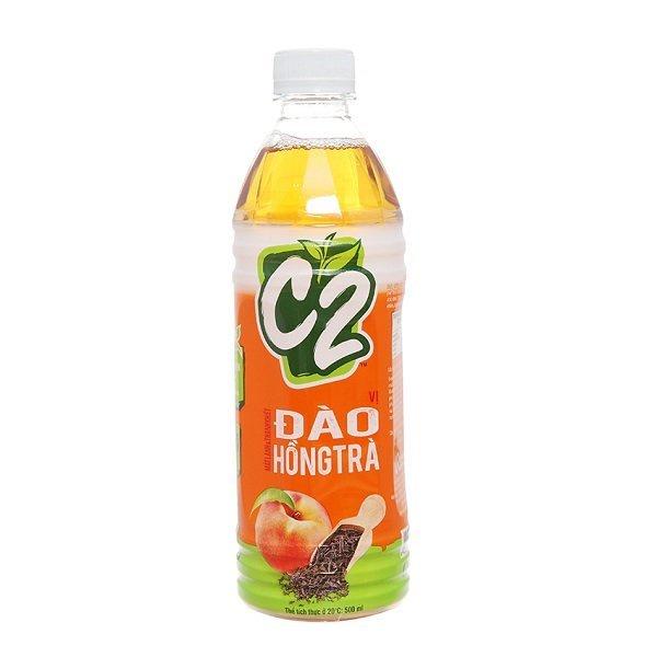 Thùng Trà Xanh C2 500ml - Thùng 24 Chai - Hương Đào và Vải