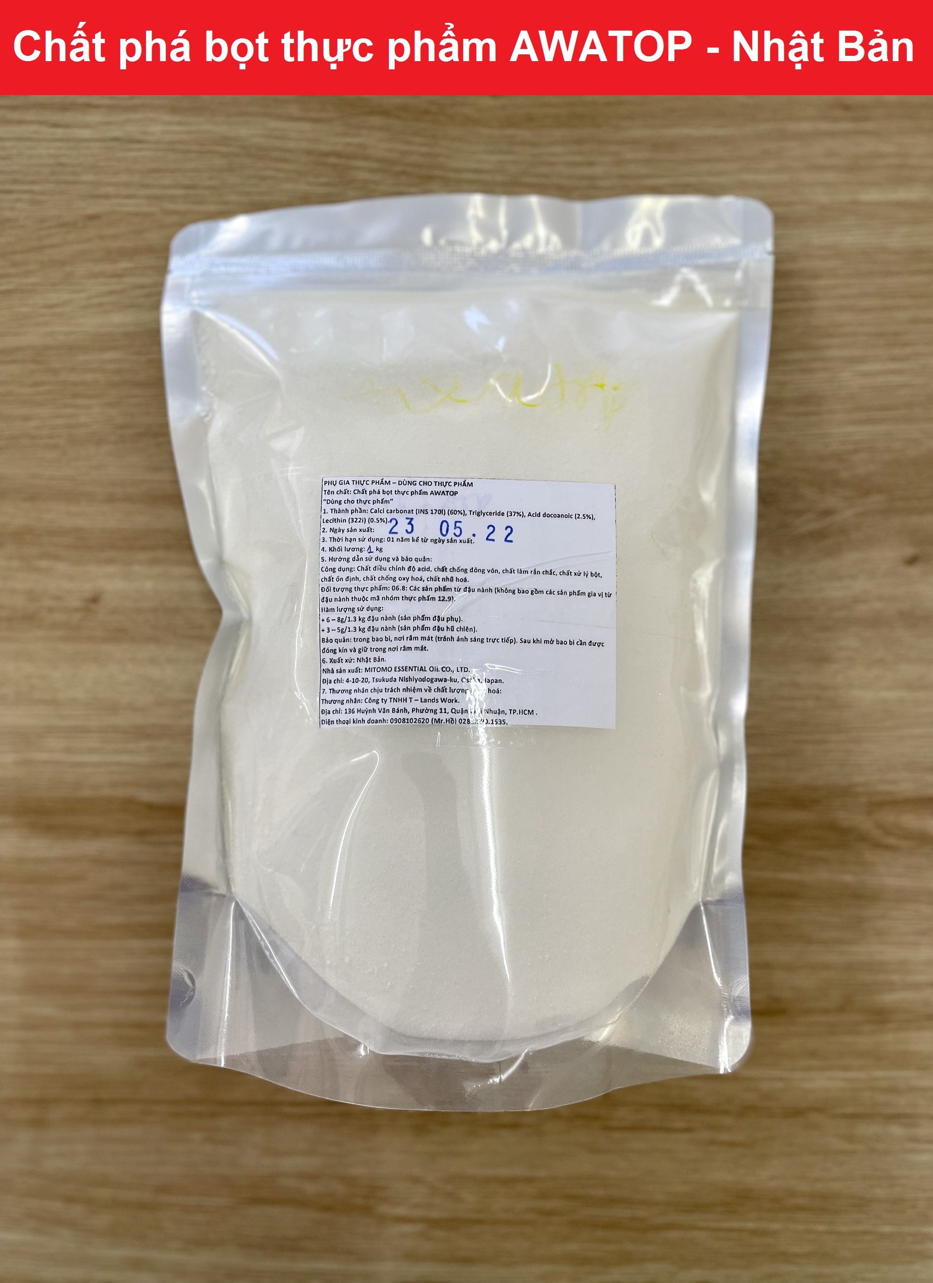 8kg Awatop Nhật Bản chất phá bọt tan bọt sữa đậu nành đậu phụ
