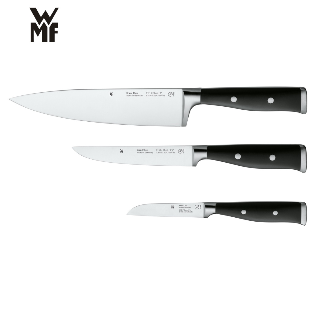 [Made in Germany] Bộ 3 Dao Nhà Bếp WMF GRAND CLASS OF KITCHEN KNIVES 3PC SET Lưỡi Làm Bằng Thép Không Gỉ Sắc Bén - 1894929992