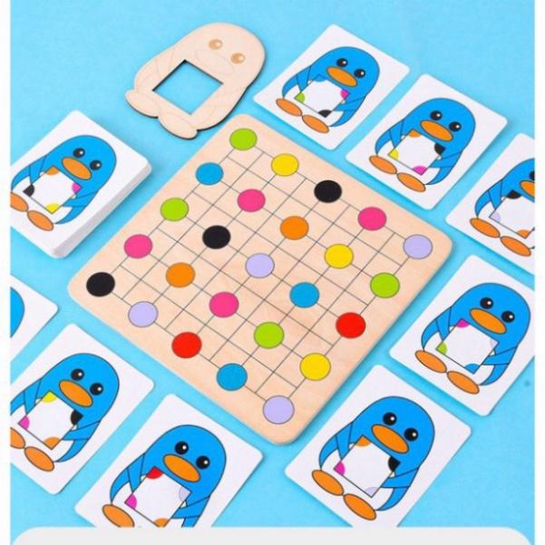 Trò chơi Montessori - Chim cánh cụt tìm màu