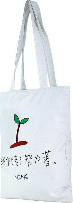 Túi Vải Đeo Vai Tote Bag Chồi Non Trắng XinhStore