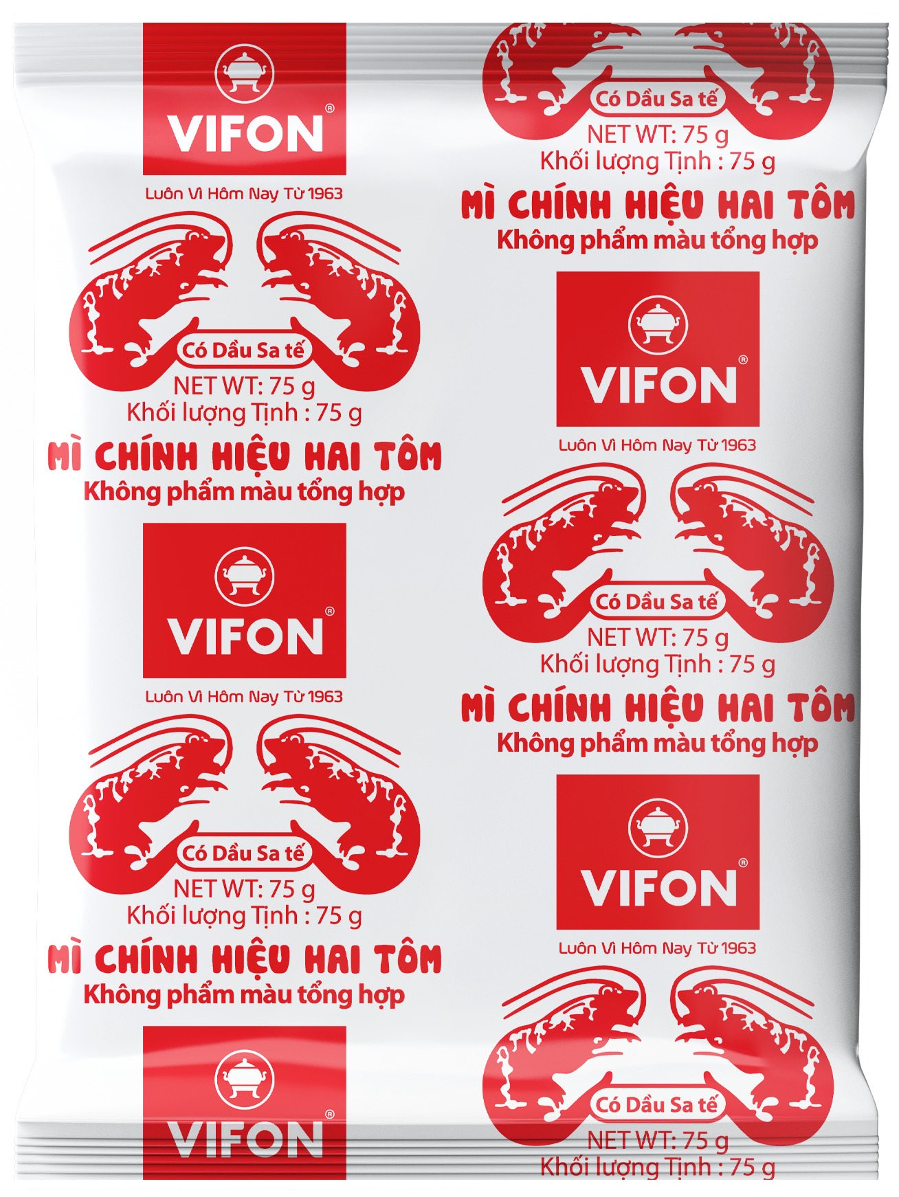 Thùng 30 gói mì 2 tôm Vifon 60gr