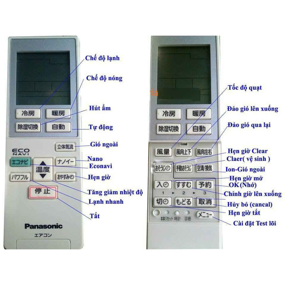 REMOTE MÁY LẠNH, ĐIỀU KHIỂN DÀNH CHO MÁY LẠNH PANASONIC VIP, ĐIỀU KHIỂN DÀNH CHO ĐIỀU HÒA PANASONIC VIP