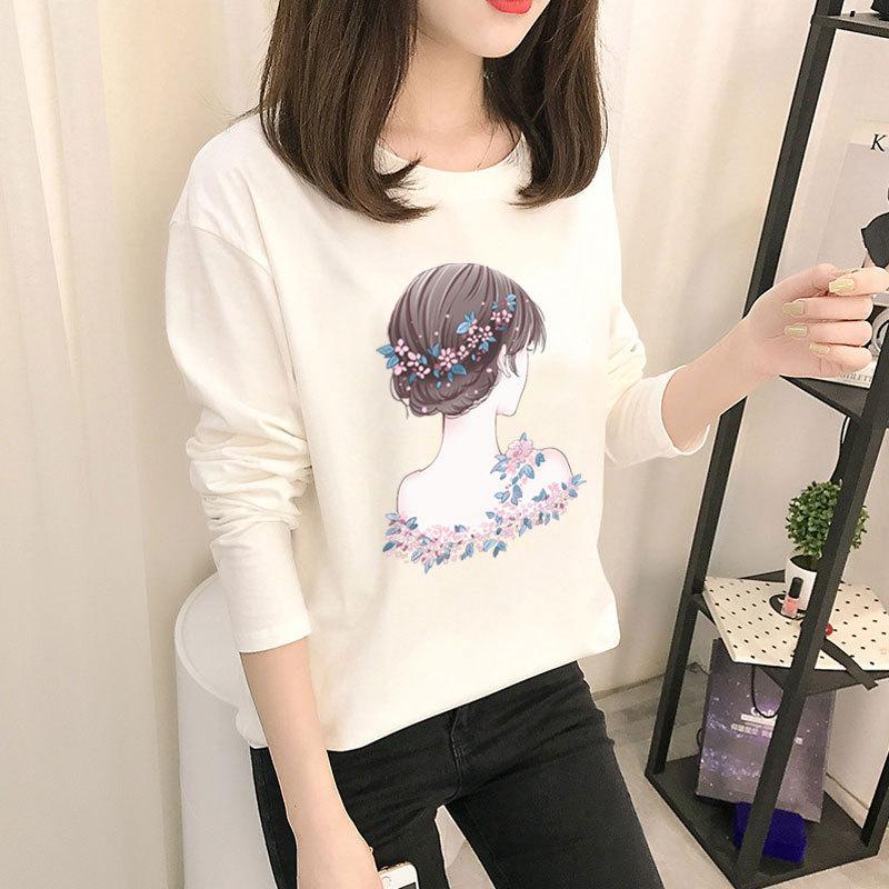 ÁO THUN NỮ DÀI TAY CỔ TRÒN HOẠ TIẾT TRẺ TRUNG