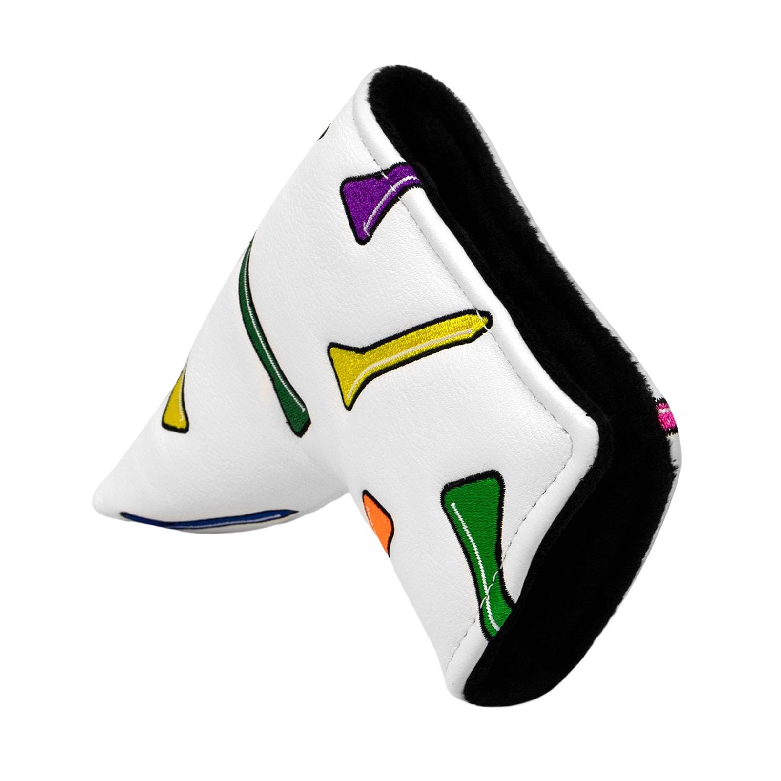 Leather Golf Mallet Putter Head Cover, Golf Club Headcovers Wrap Head Protector for Golf Center Shaft, Outdoor Sports,Most Blade Putter Club