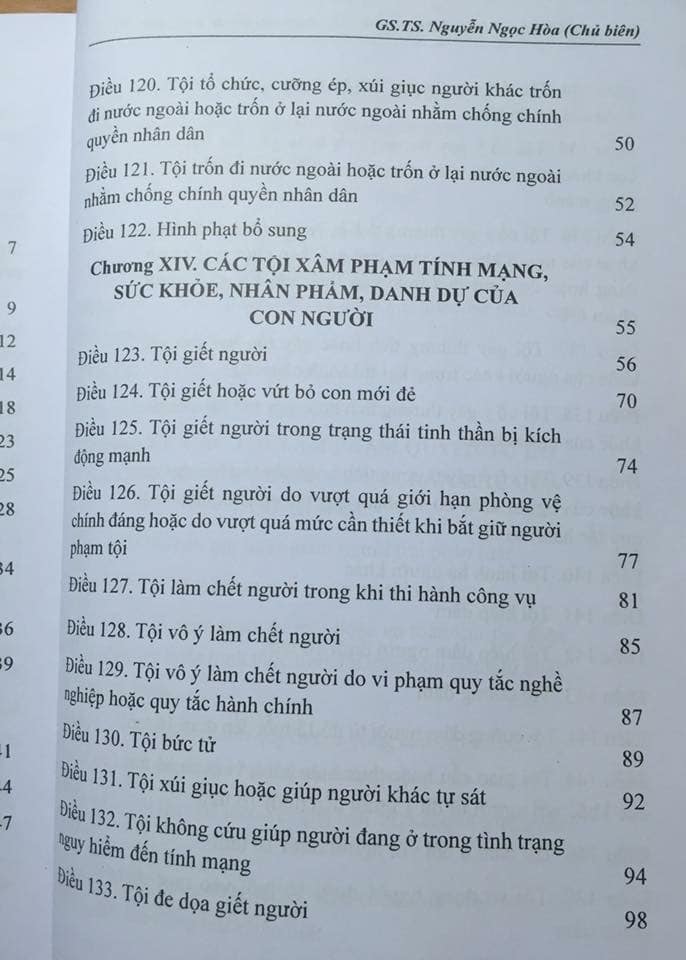 Combo: Bình luận khoa học bộ luật hình sự năm 2015 sửa đổi bổ sung năm 2017 phần tội phạm