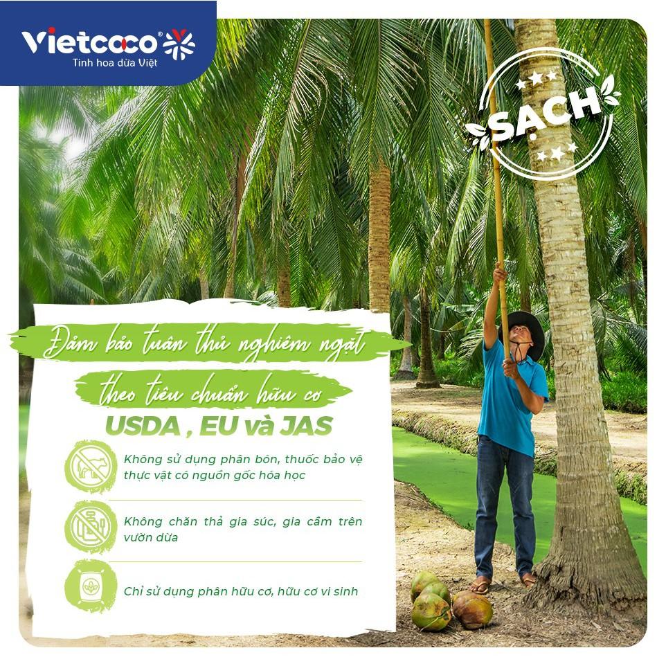 Nước cốt dừa tươi hữu cơ Vietcoco Premium Organic lon 400ml