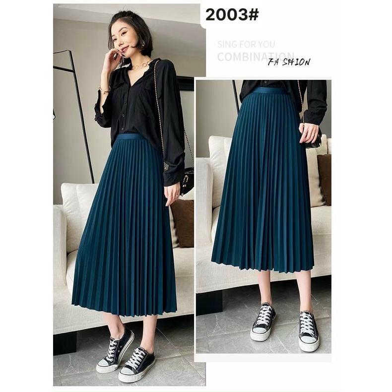 Chân Váy Xếp Ly Dáng Dài Nữ Tính