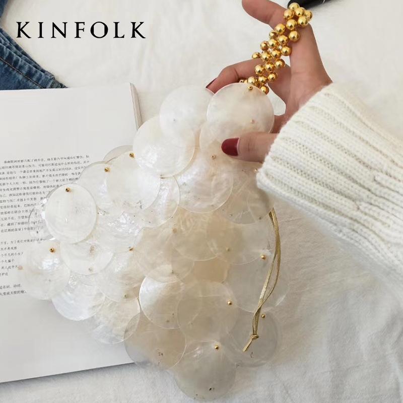 Vỏ Mới Túi Nữ Cao Cấp Tối Kim Sa Lấp Lánh Túi Xách Nữ Mini Dây Vai Thiết Kế Nữ Dây Ngọc Trai Túi Đeo Chéo