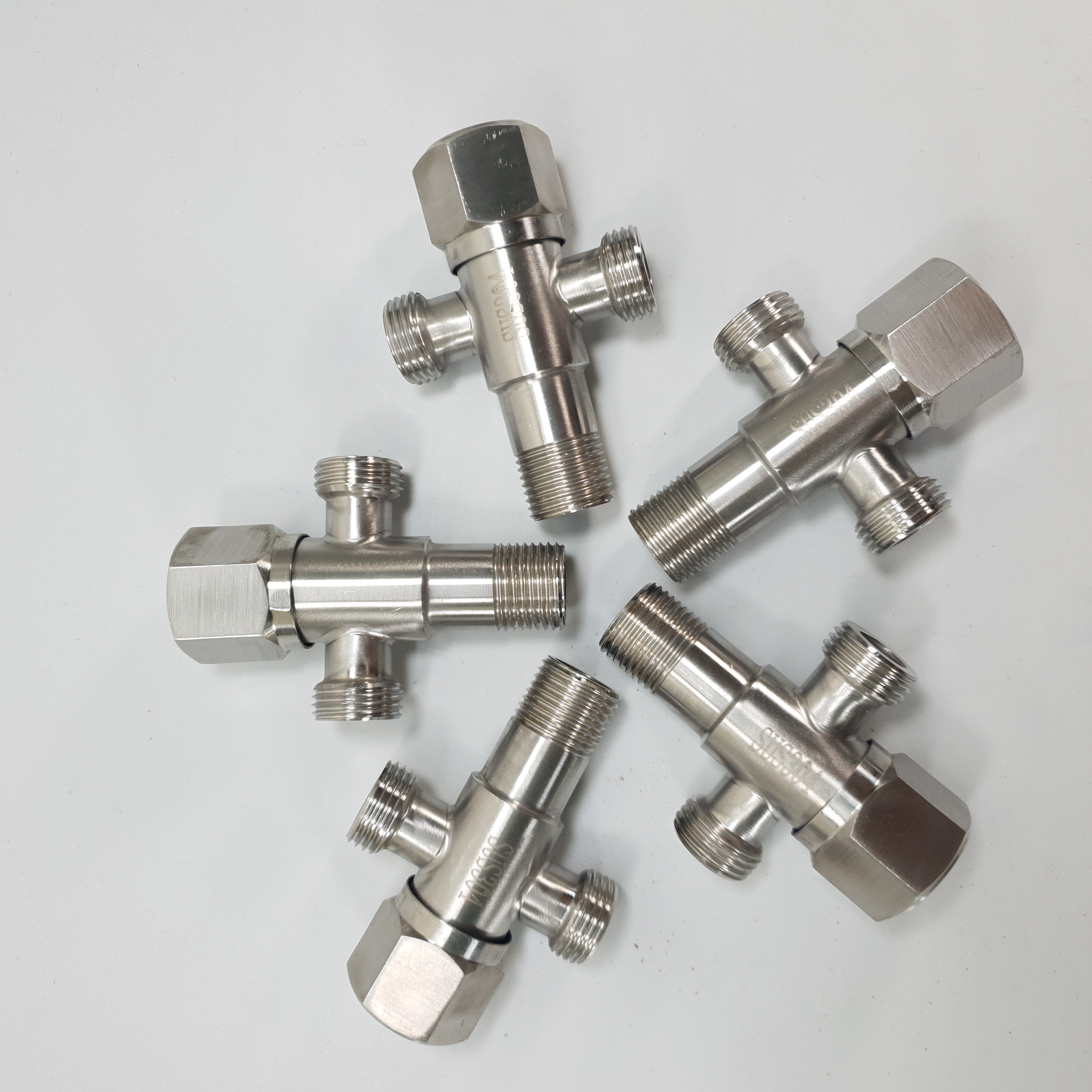 Bộ 5 Van giảm Áp T cầu , Tê Cầu Sus 304