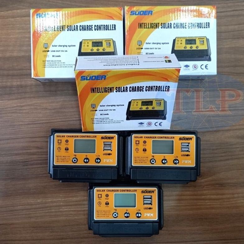 Bộ điều khiển sạc năng lượng mặt trời 30A, 40A hiển thị LCD có cổng USB 5V sạc điện thoại 12v/24v