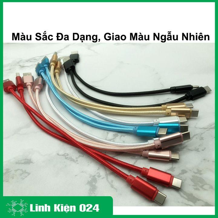 Dây cáp USB type C dài 30cm bọc dù sạc truyền dữ liệu loại tốt