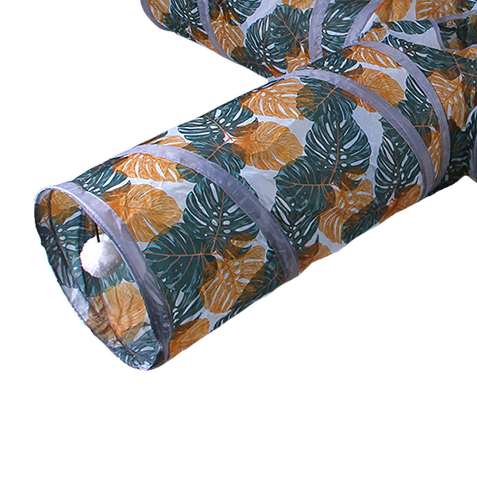 Cat Tunnel Collapsible Pet Interactive Toy Kitten with Ball for Indoor