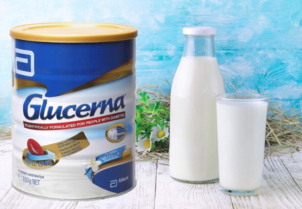 Sữa bột Gluccerna Vanilla 850gr nhập Úc - Dành cho người tiểu đường