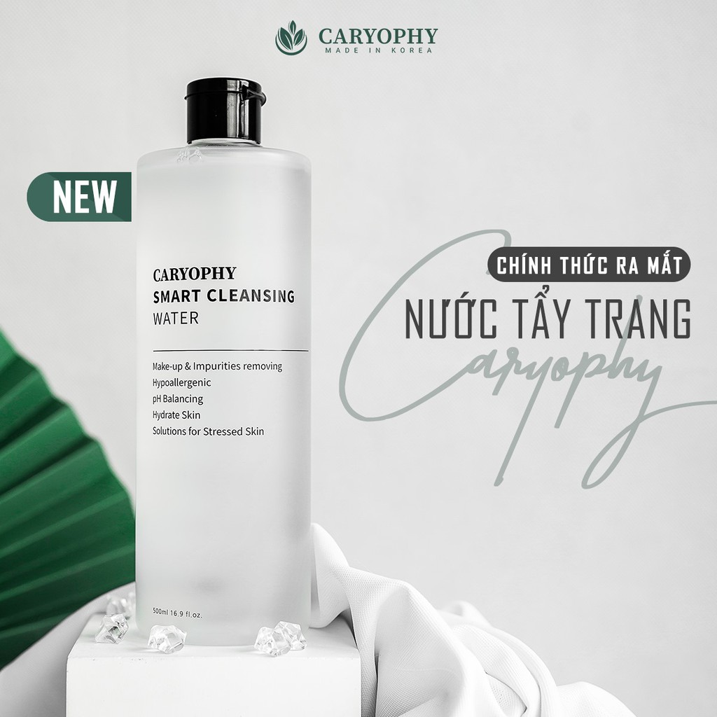 Nước tẩy trang thông minh Caryophy Smart Cleansing Water + Tặng Kèm 1 băng Đô Tai mèo (Màu Ngẫu Nhiên)